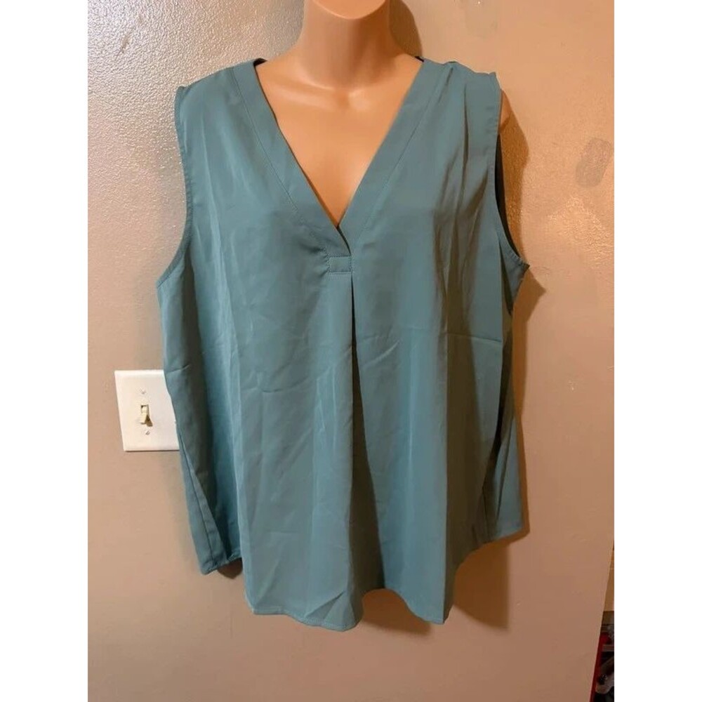 Halara V Neck Work Blouse Teal Large